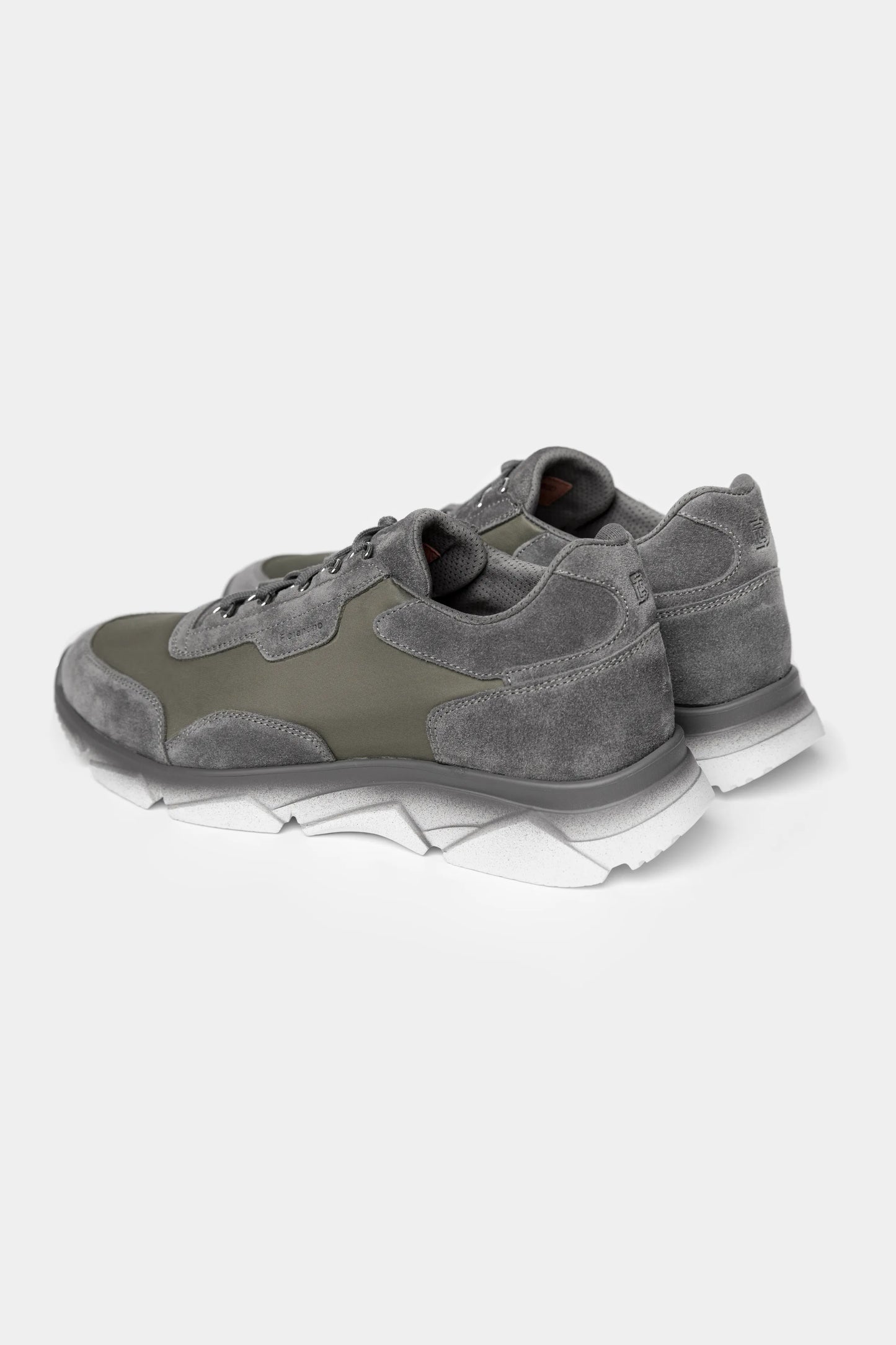 Grey Gradient Suede Athletic Sneakers