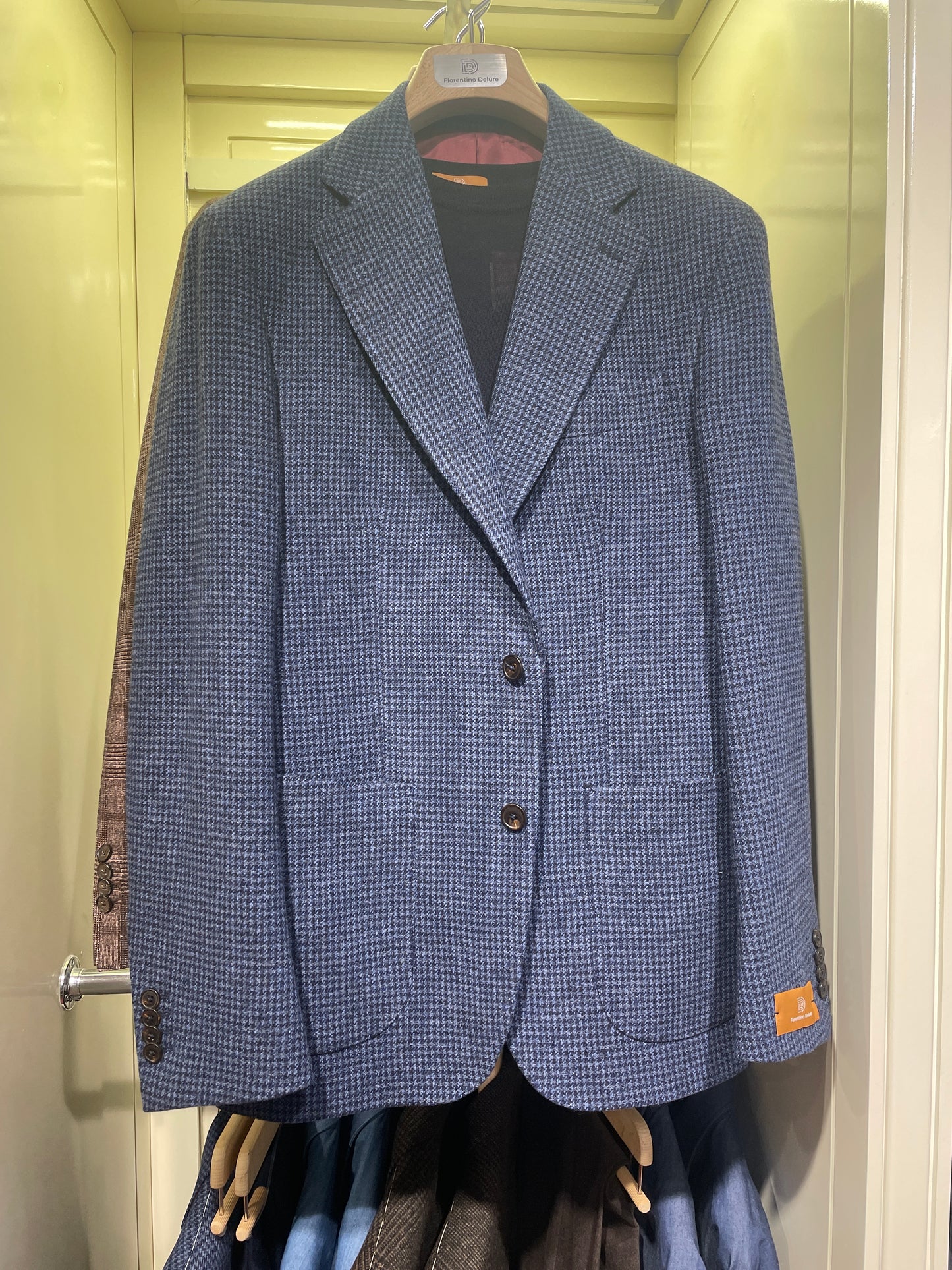 Blue Houndstooth Flexo Jacket