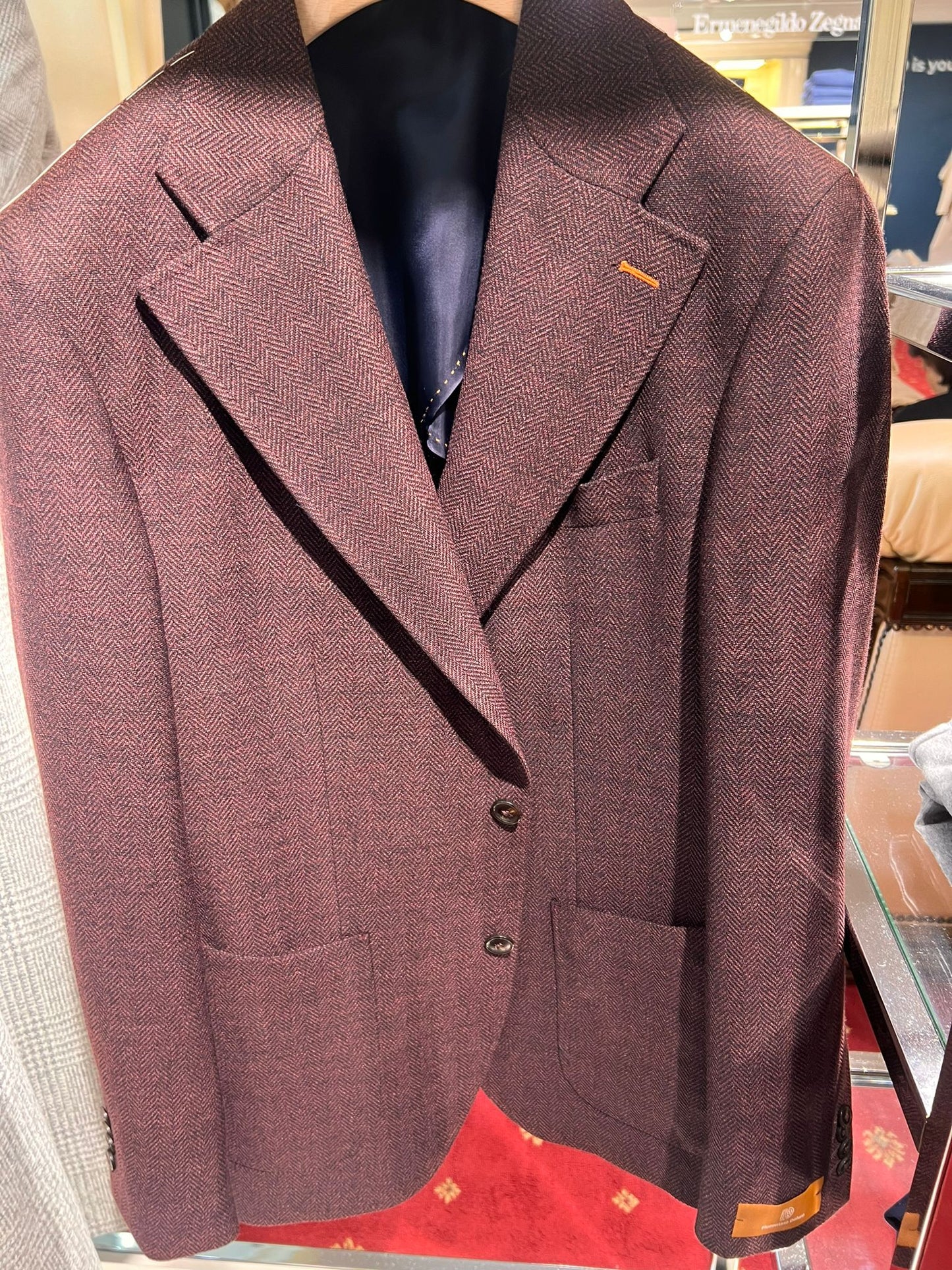 Bordeaux Herringbone Phoenix Jacket