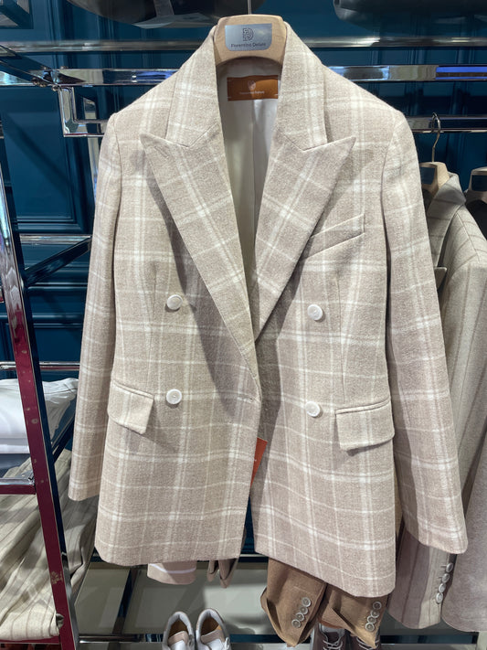 Beige  Check LUNA Jacket