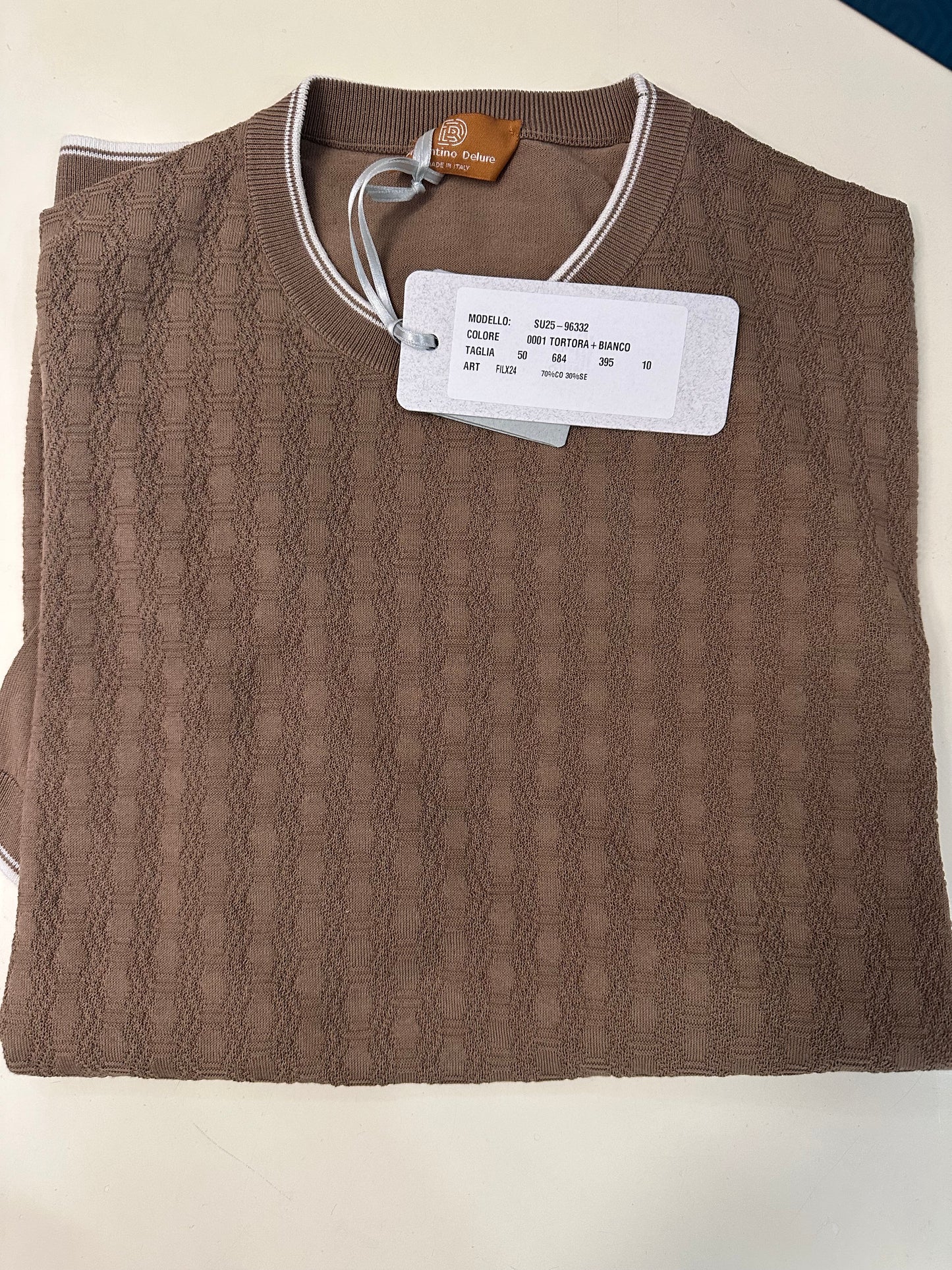 Light Brown Embroidered Crewneck