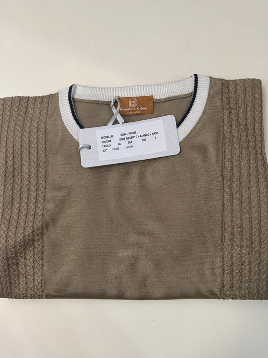 Light Brown Silk Crewneck