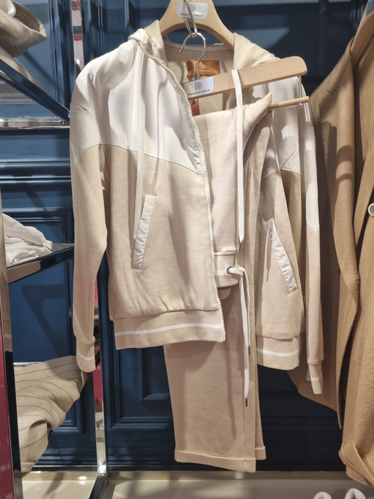 Beige Loungewear Suit with Hoodie