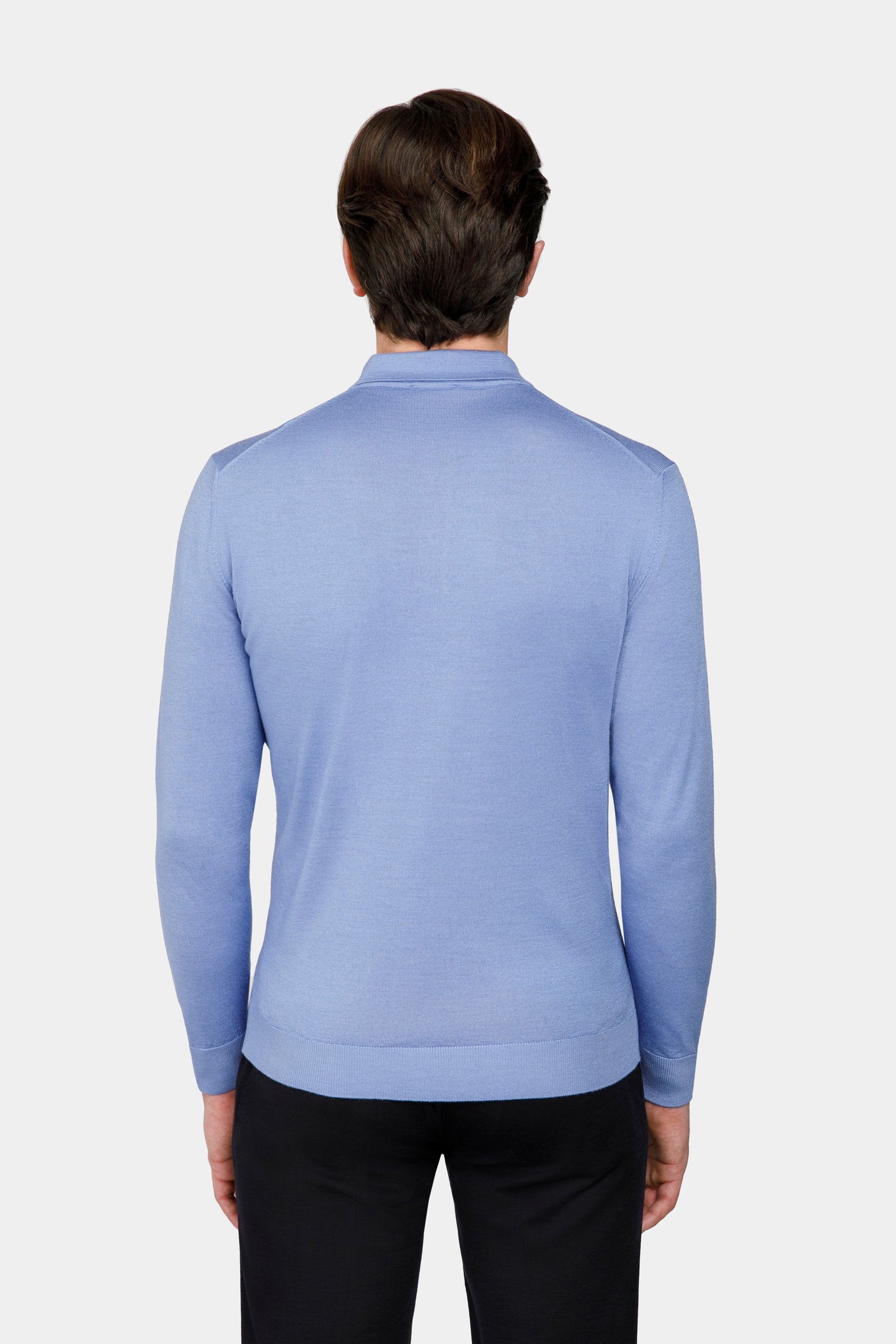 Light Blue Long Sleeve Polo Shirt