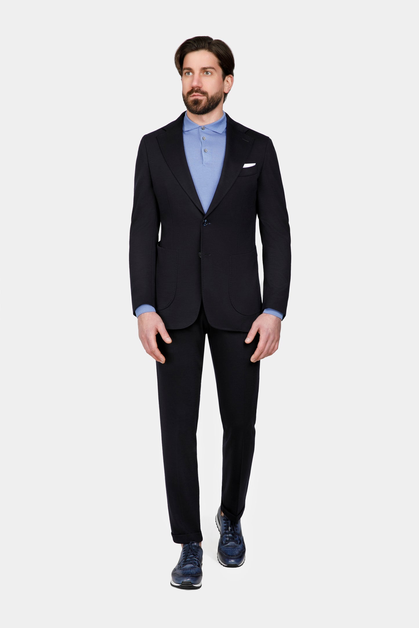 Navy Wool Flexo Suit