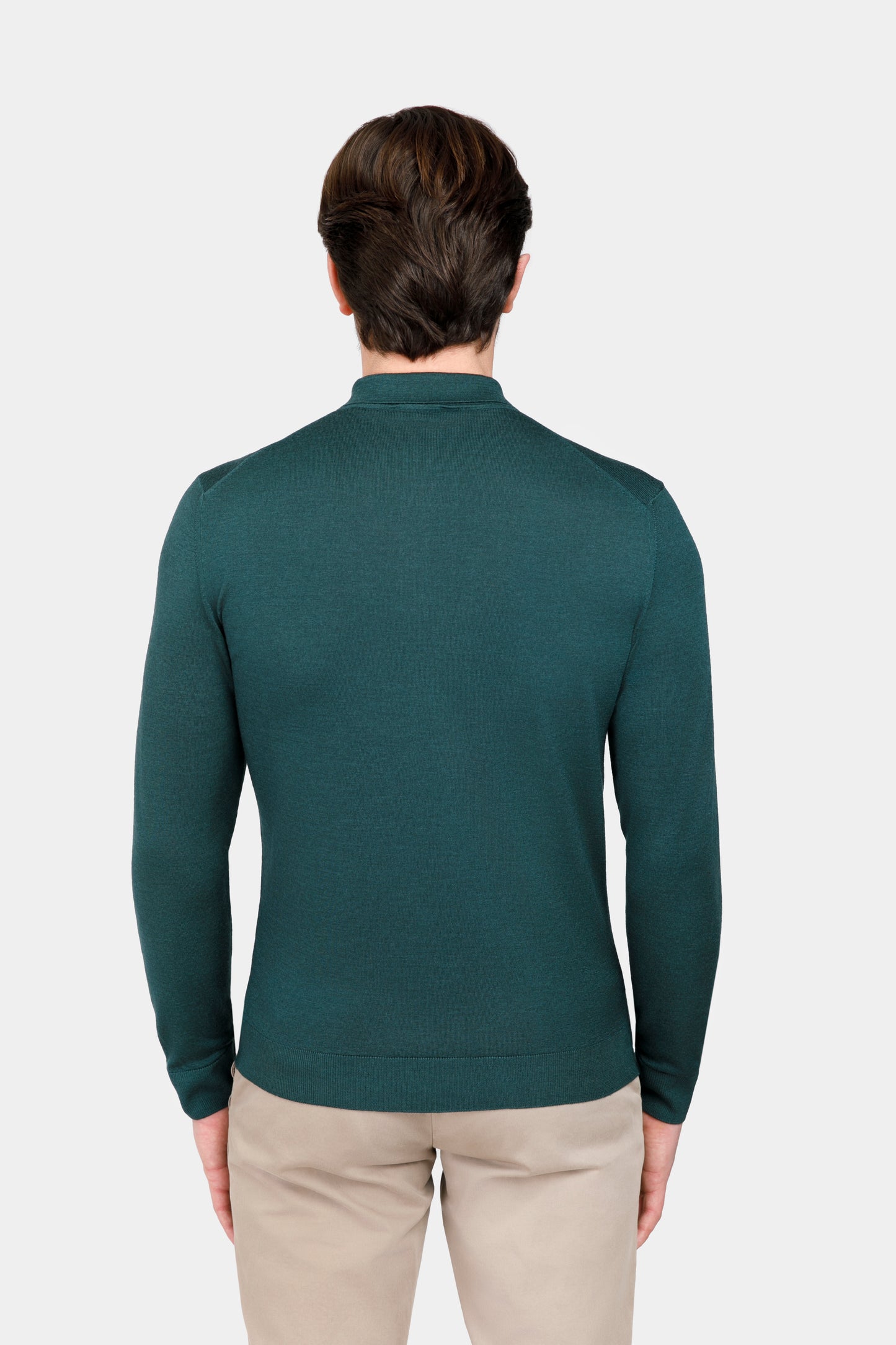 Green Long Sleeve Polo Shirt