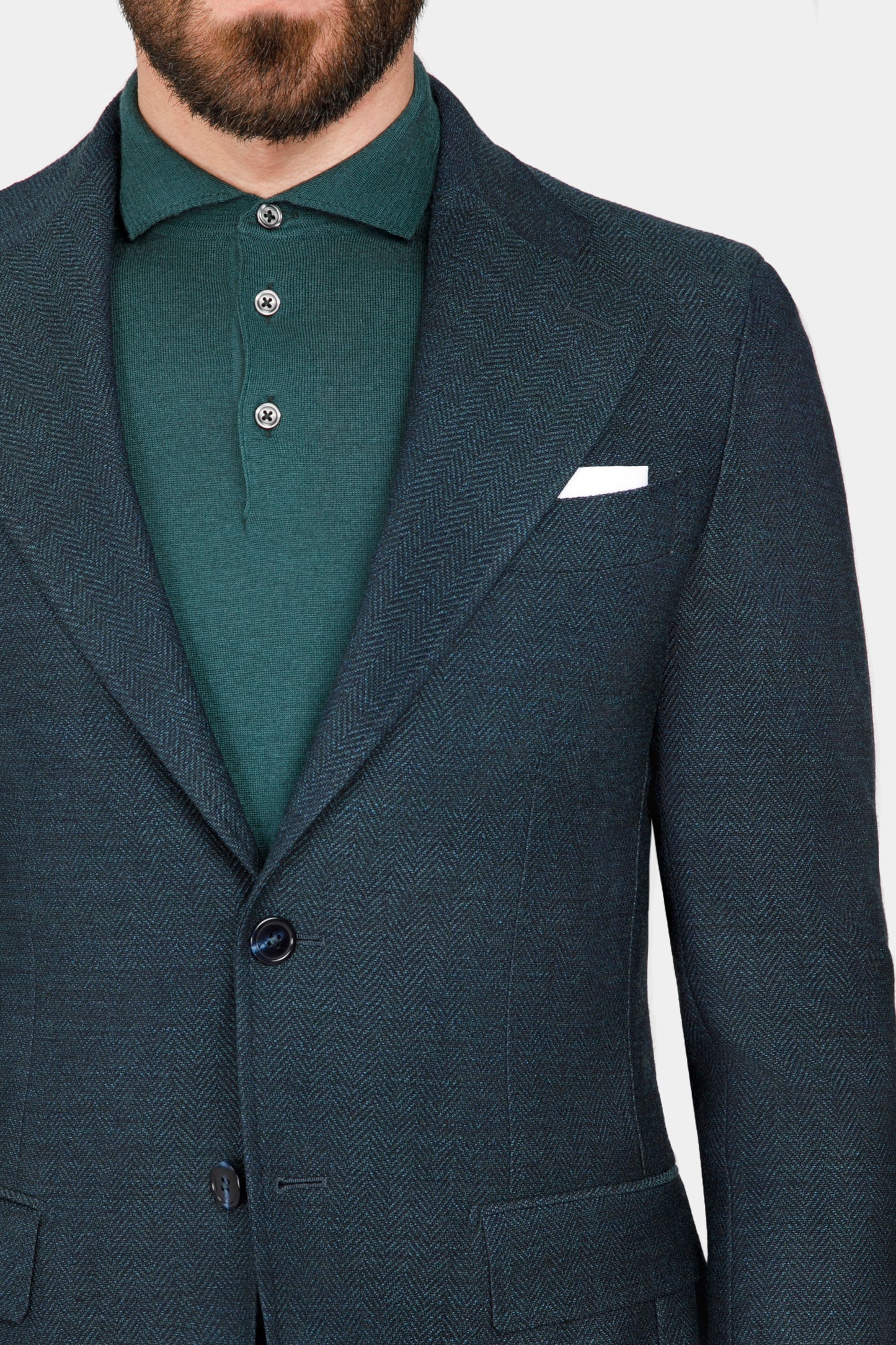 Green Herringbone Phoenix Jacket