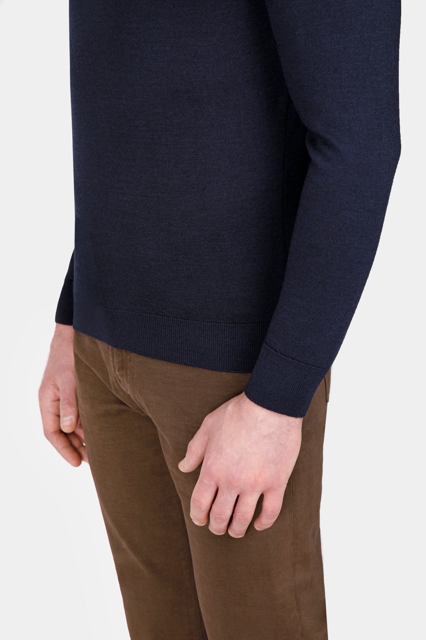 Navy Long Sleeve Polo Shirt