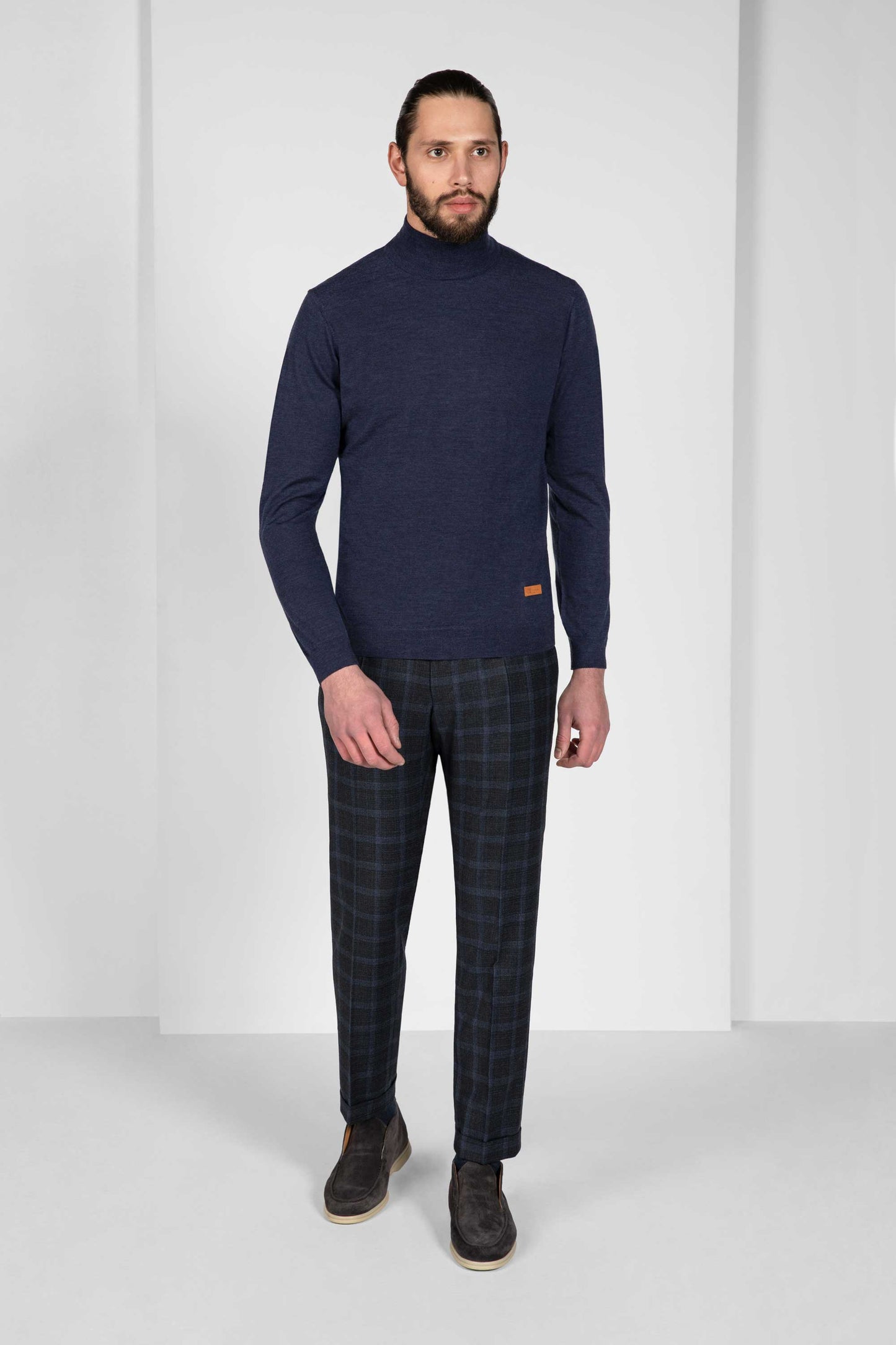 Raw Blue Turtleneck