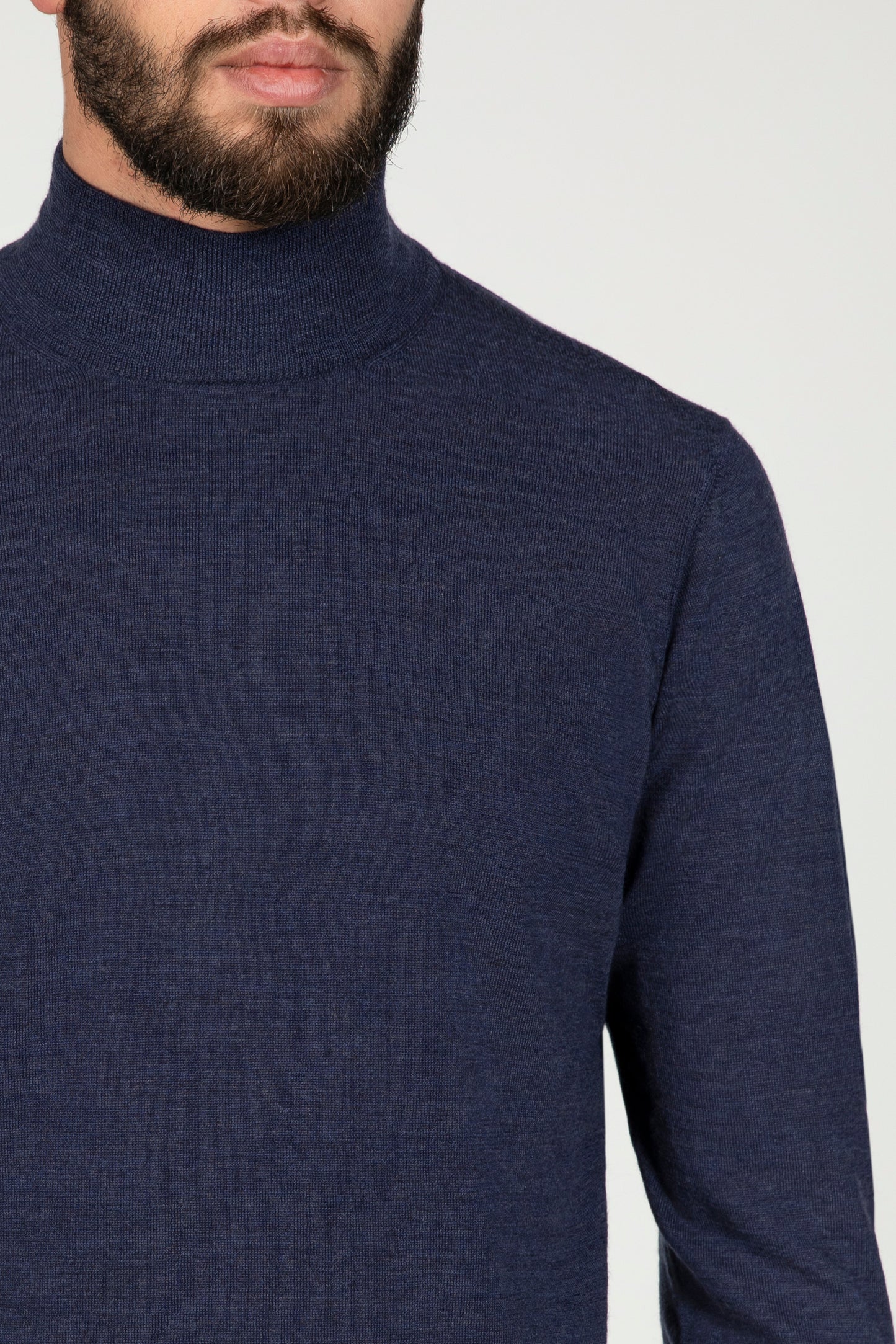 Raw Blue Turtleneck