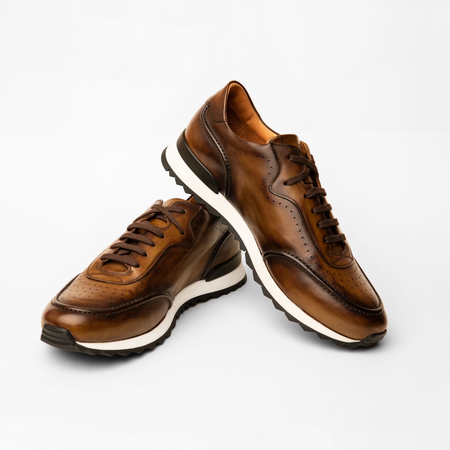 Brown Engraved Trainers