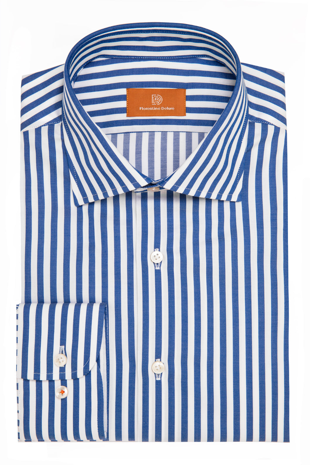 Blue Striped Twill Shirt