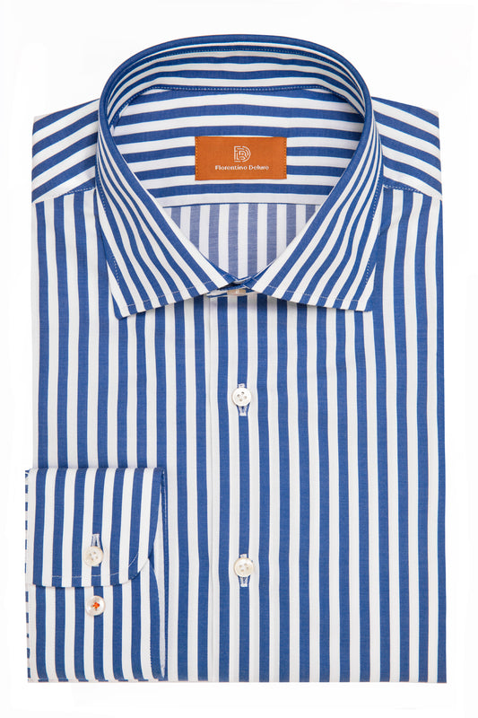 Blue Striped Twill Shirt