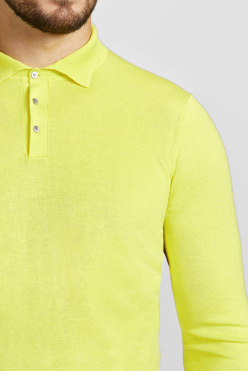 Yellow Longsleeve  Polo