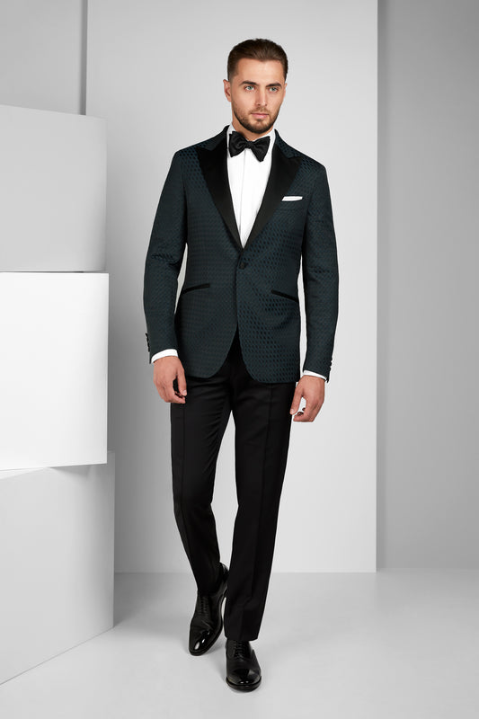 Teal Dafin Tuxedo Jacket