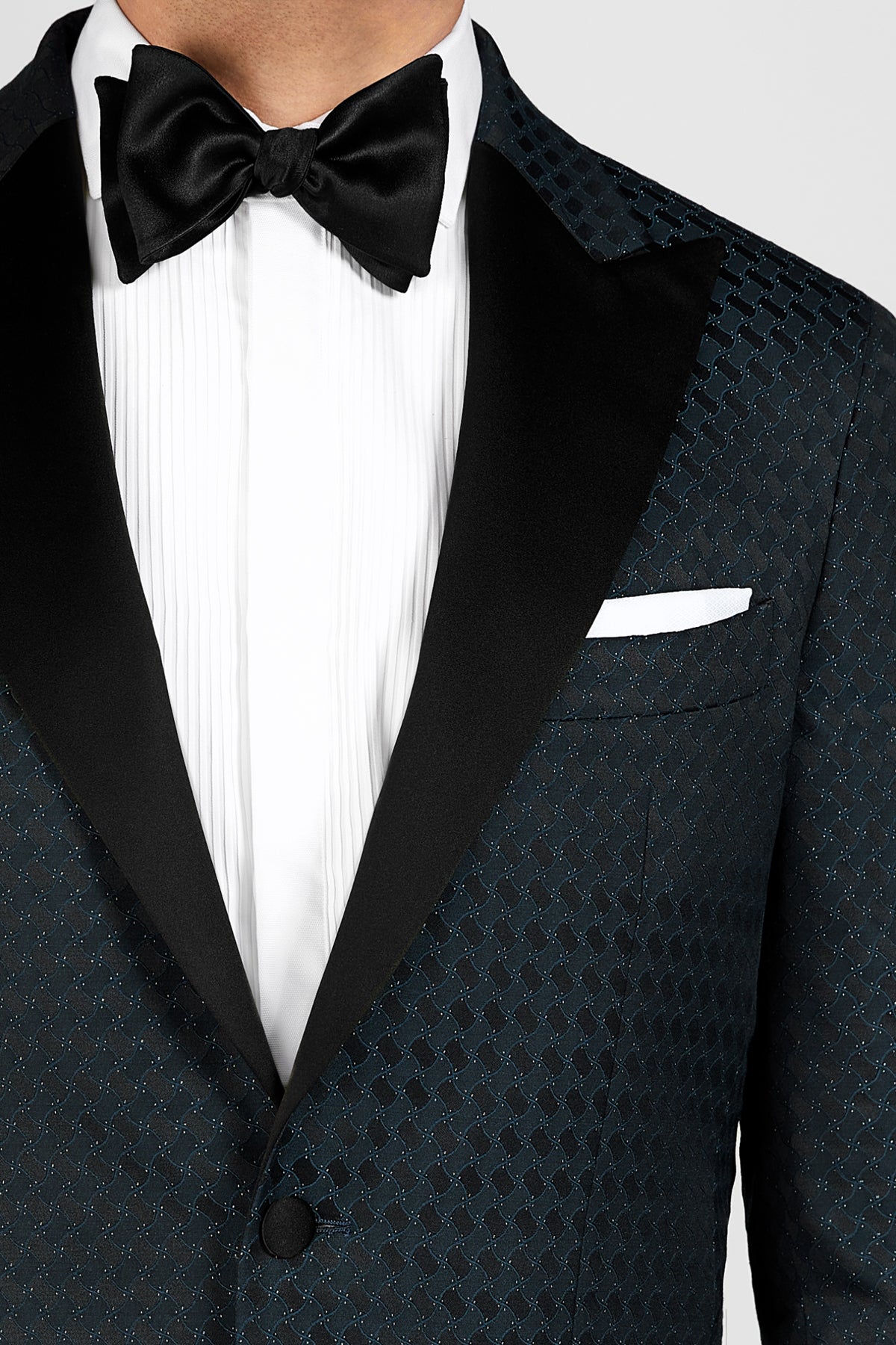 Teal Dafin Tuxedo Jacket