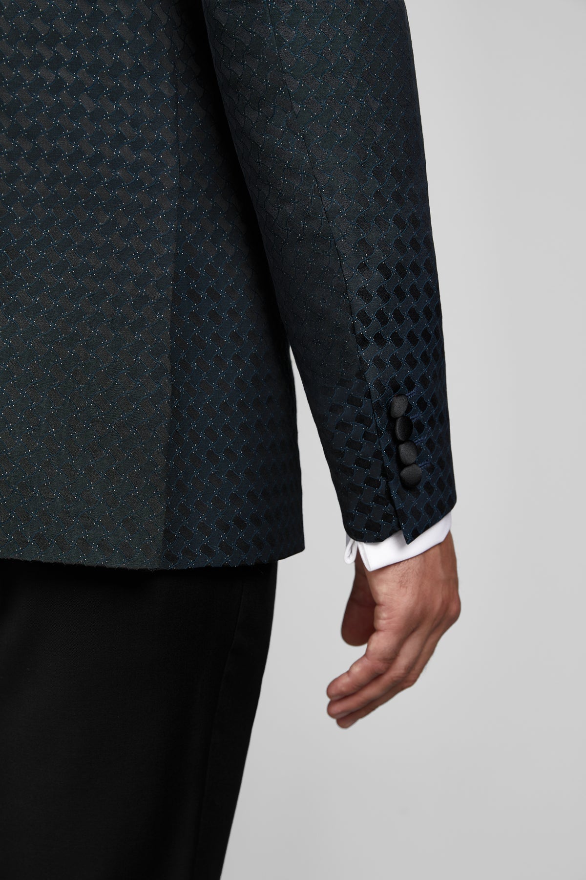 Teal Dafin Tuxedo Jacket