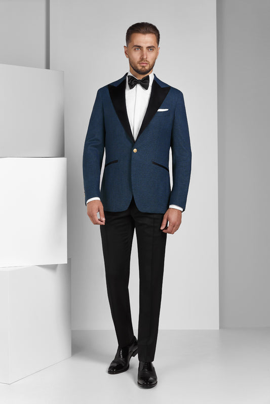 Teal Dafin Tuxedo Jacket