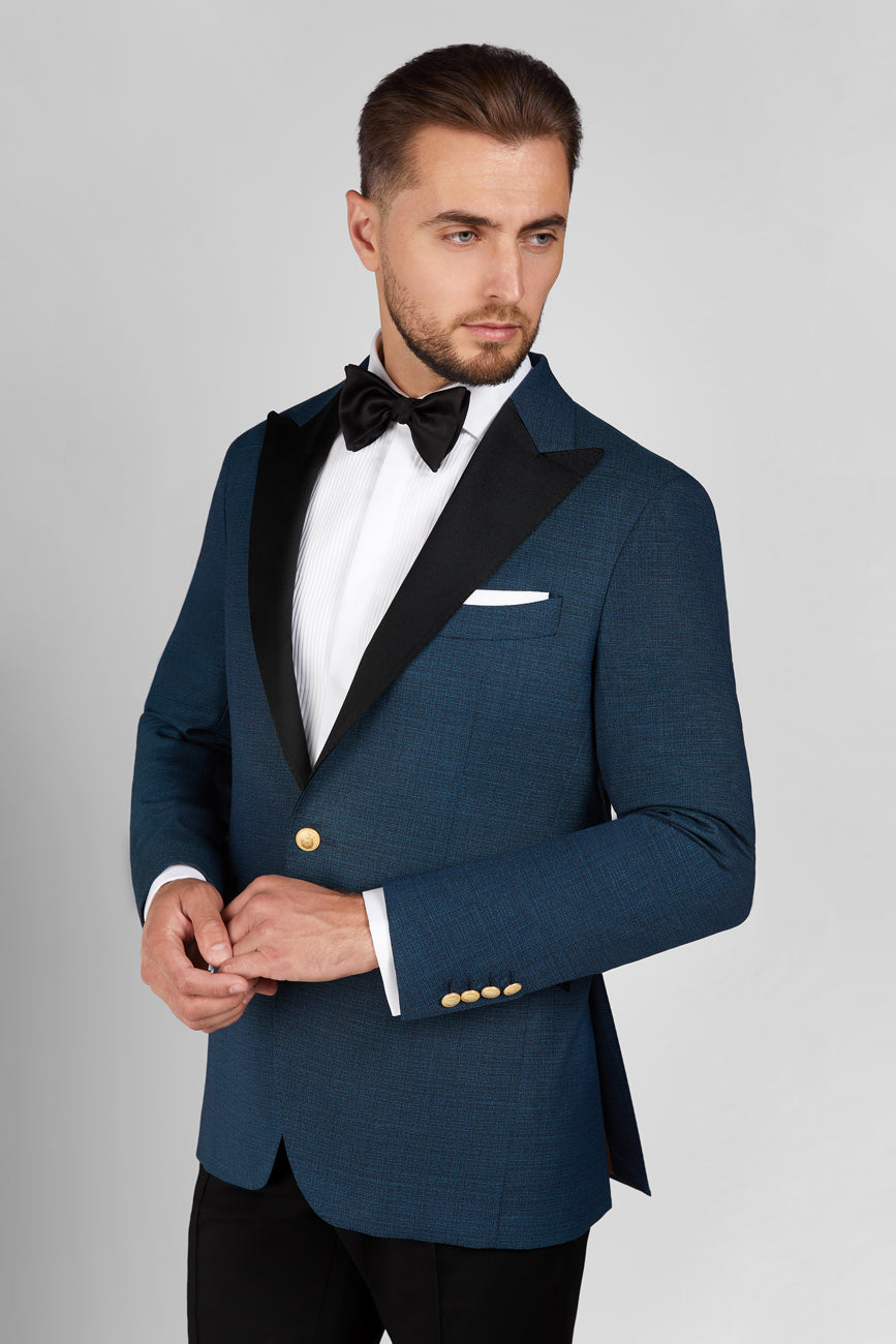 Teal Dafin Tuxedo Jacket