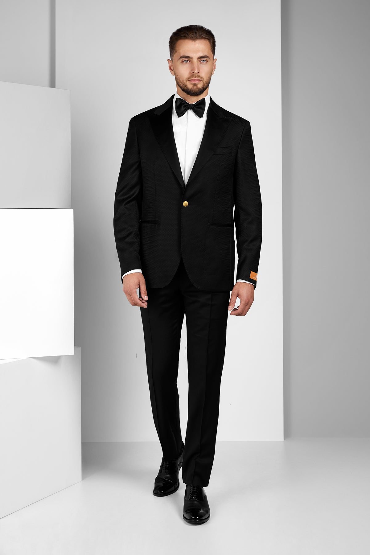 Black Dafin Tuxedo Jacket