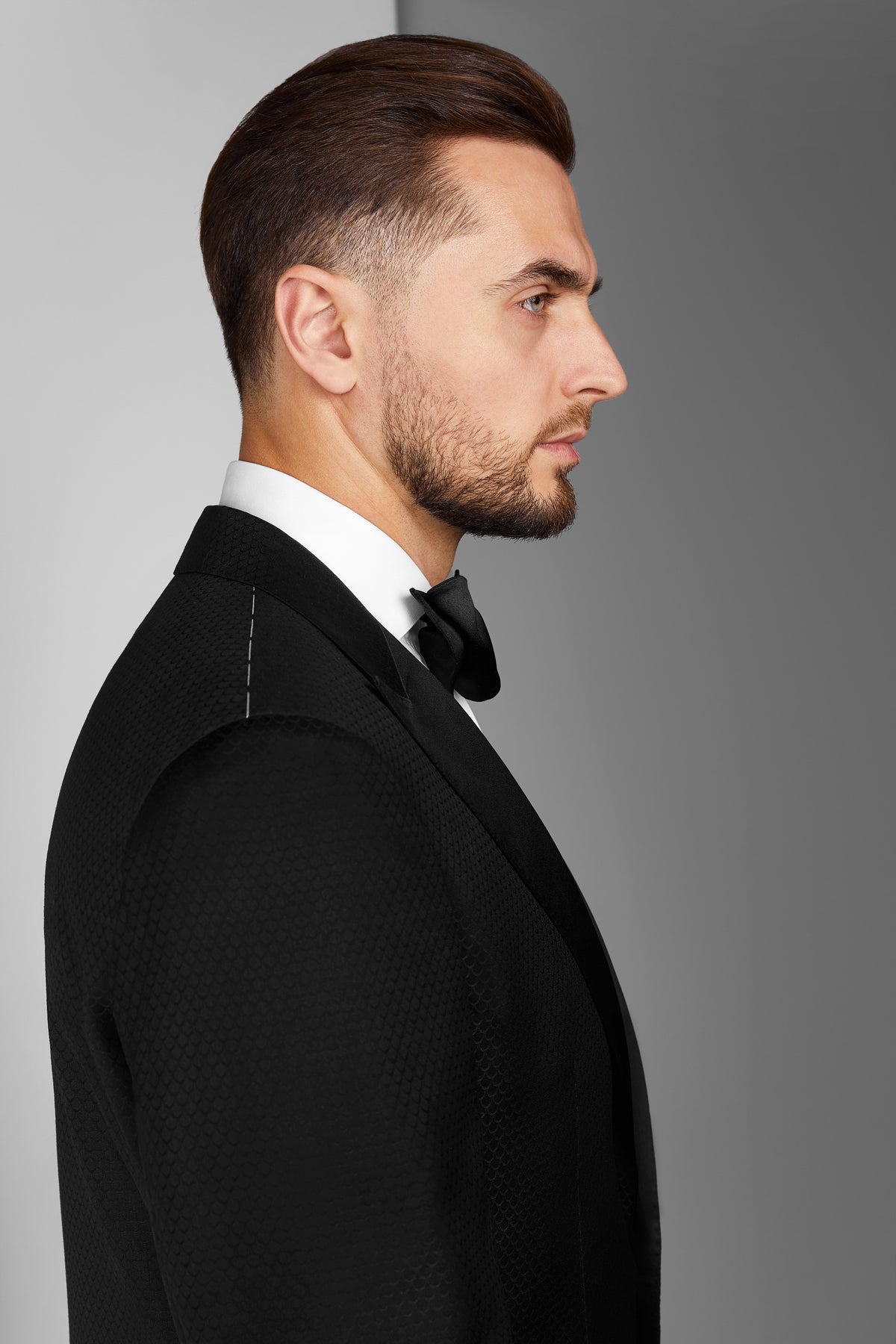 Black Dafin Tuxedo Jacket