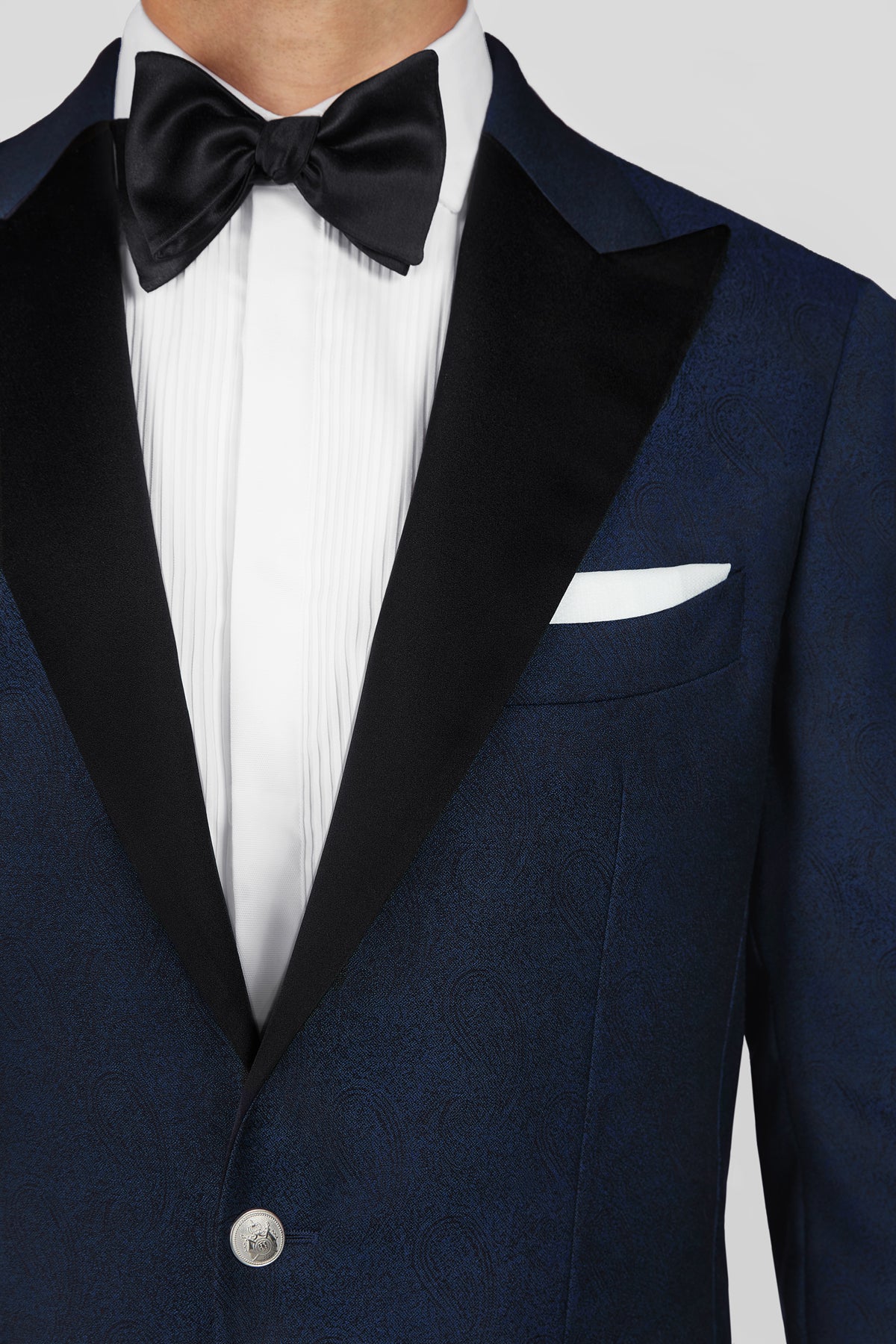 Navy Dafin Tuxedo Jacket