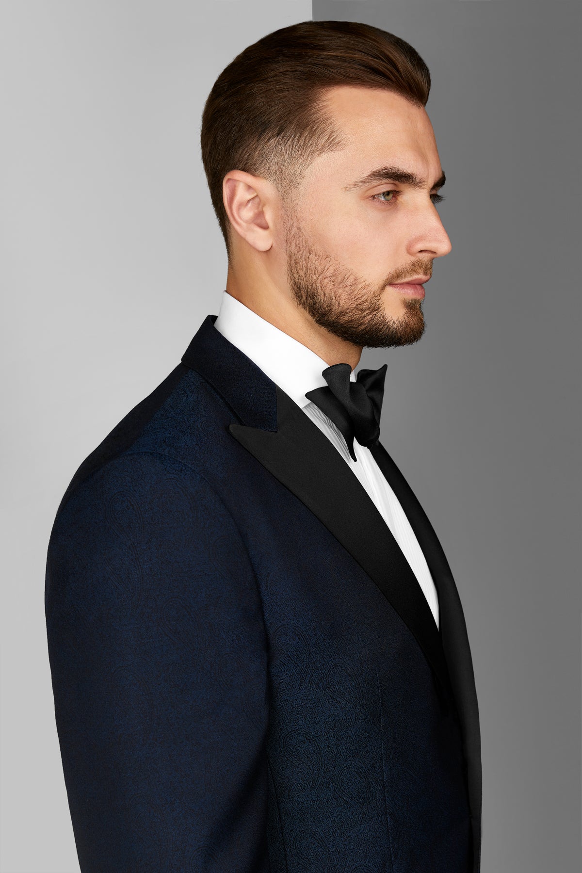 Navy Dafin Tuxedo Jacket