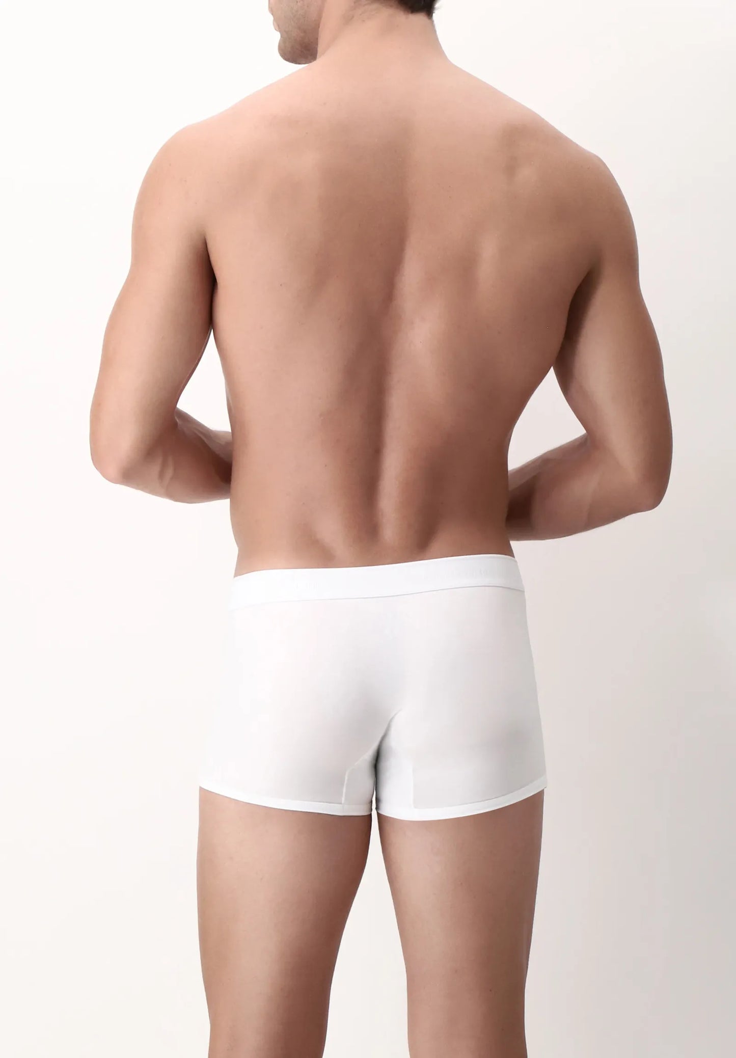 Push-up White Boxer Trunks