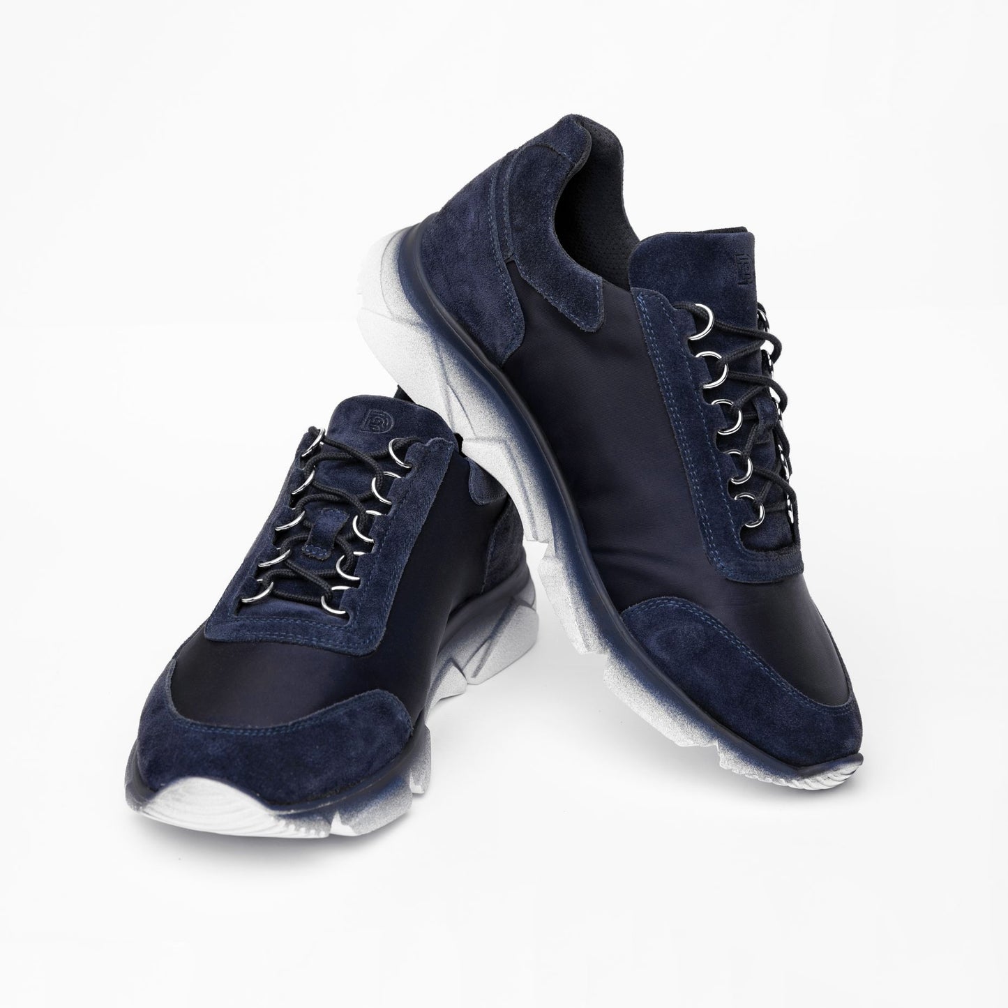 Navy Gradient Suede Athletic Sneakers