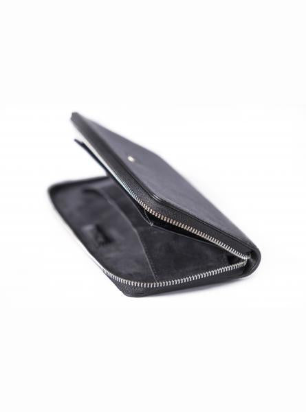 Black Safiano Zip Wallet