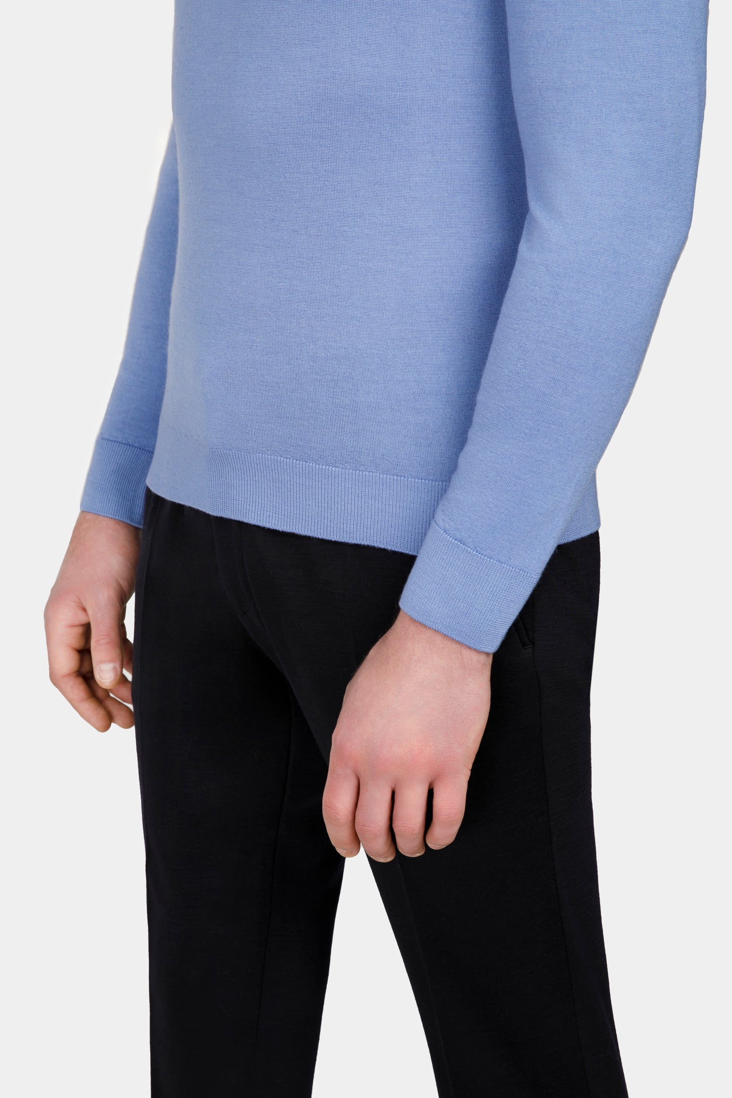 Light Blue Long Sleeve Polo Shirt